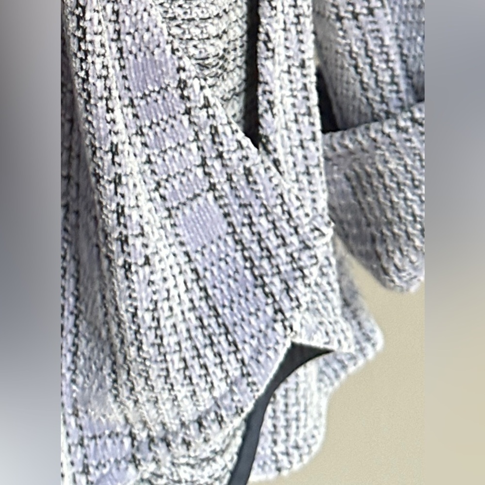 Soft Surroundings Textured Lavender Gray Blazer - Picture 5 of 7